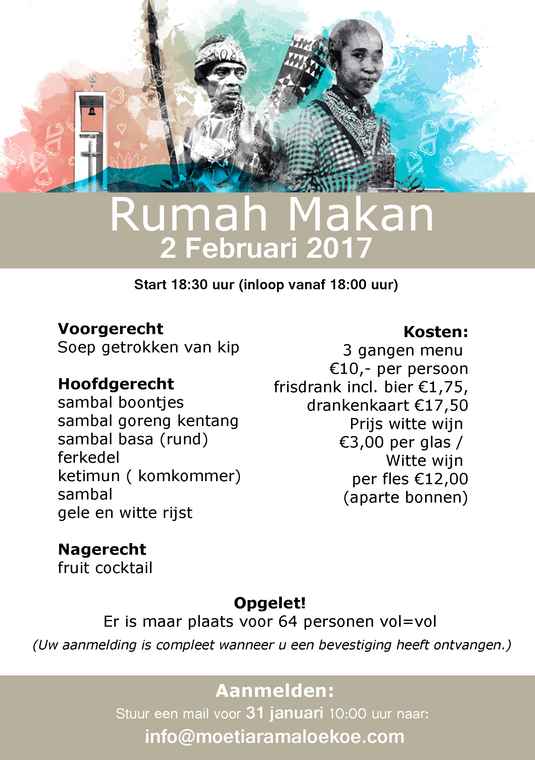 Rumah Makan tegenwoordig €10,- pp
