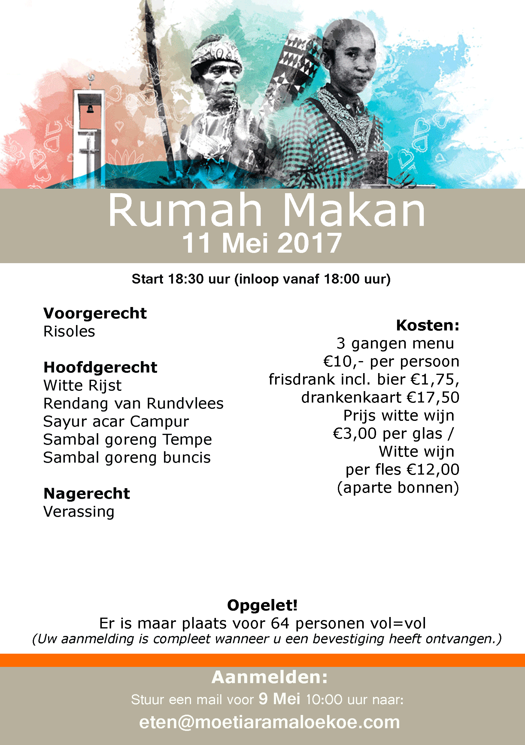 Het Rumah Makan menu van 11 Mei is bekend!