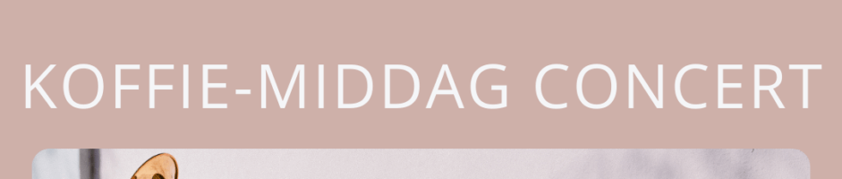 1 oktober Koffie-middagconcert